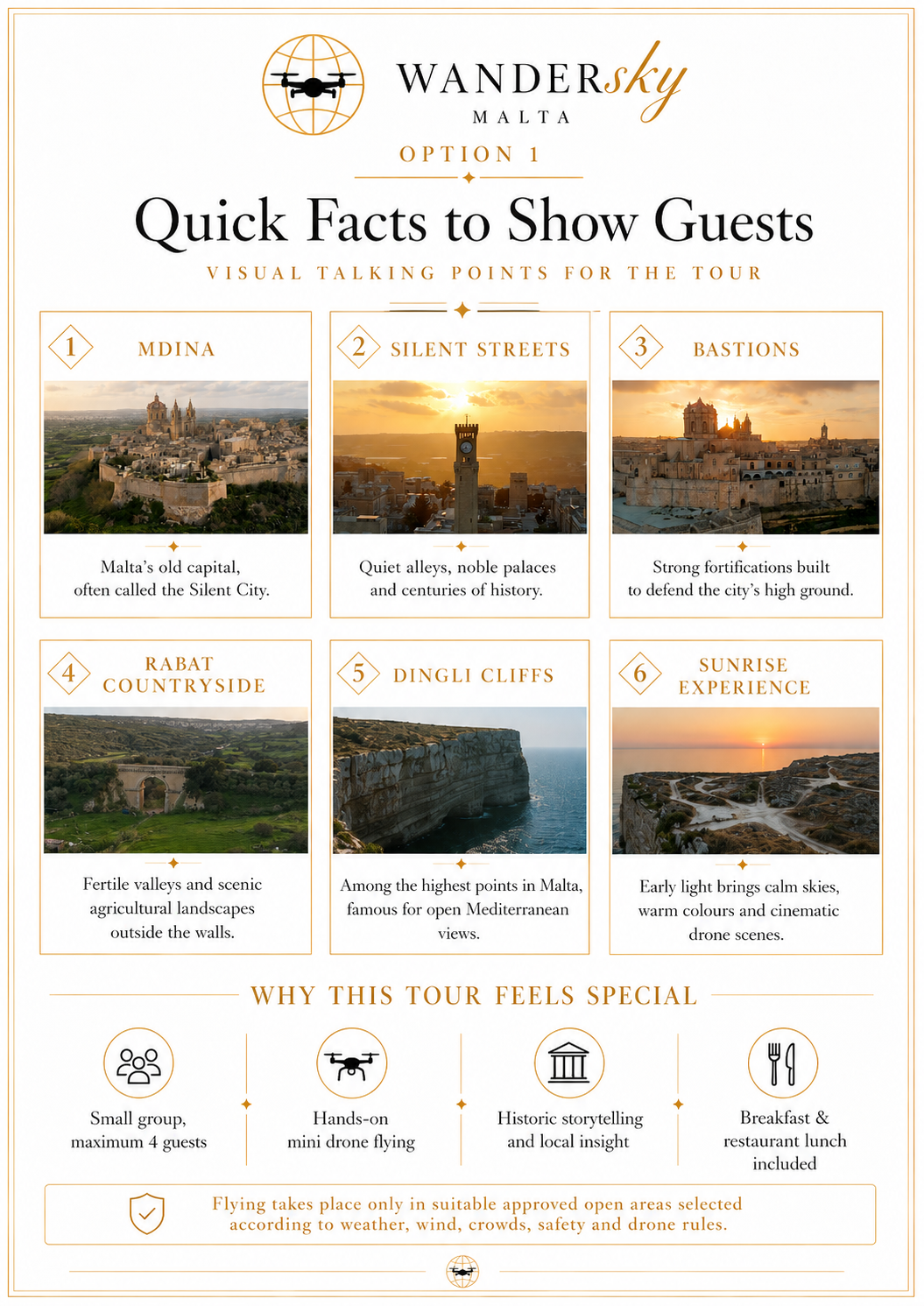 Mdina and Dingli quick facts brochure