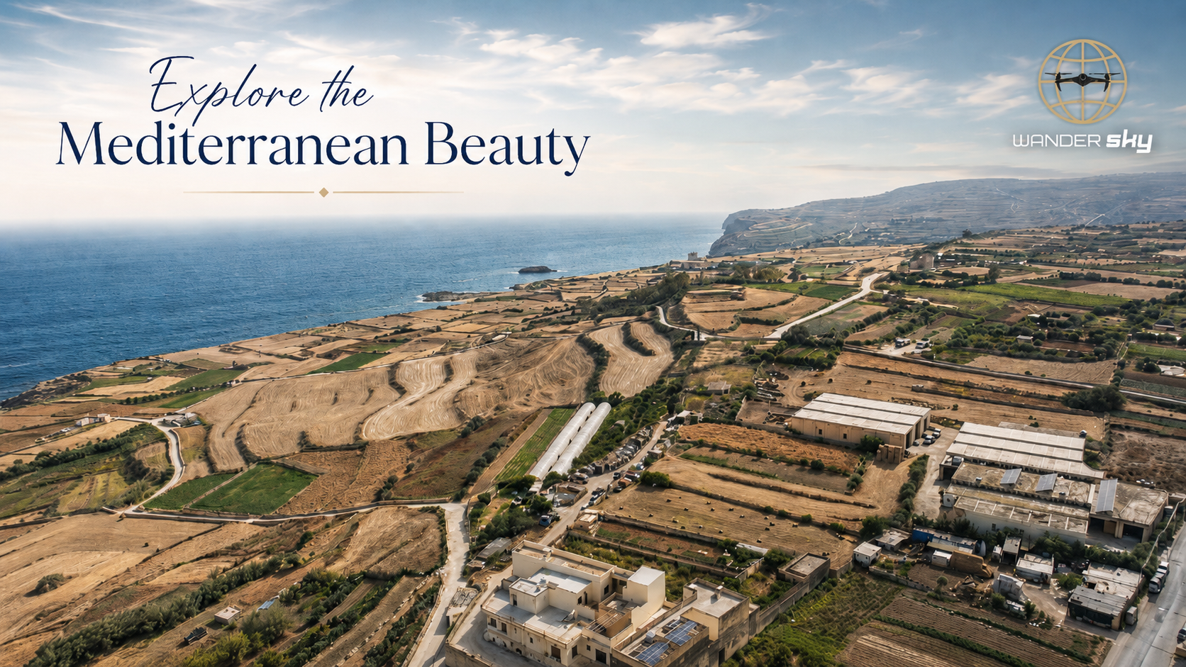 Malta and Gozo coastline from above
