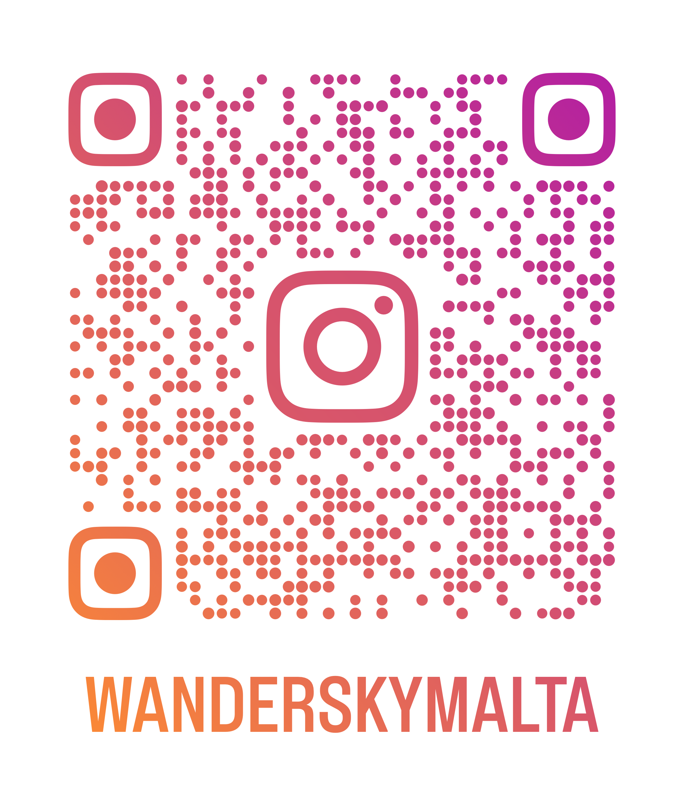Instagram QR code for WanderSky Malta