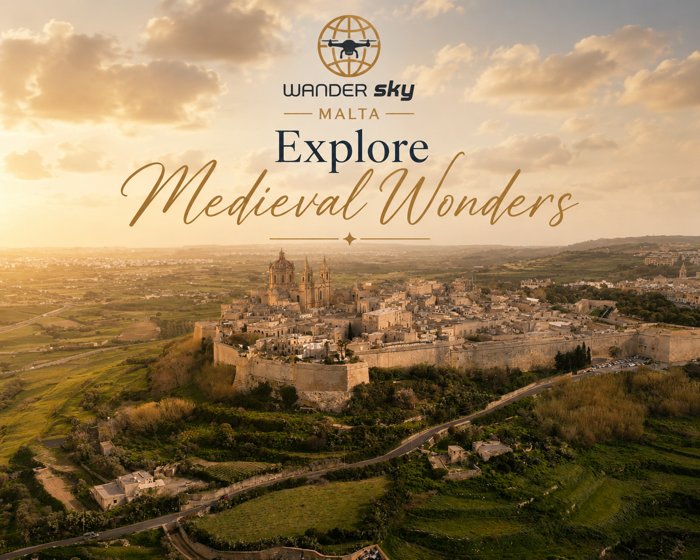 Mdina and Dingli Cliffs drone tour Malta